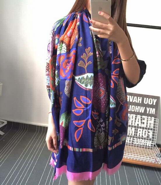 Wholesale fringed scarf cotton twill