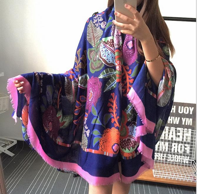 Wholesale fringed scarf cotton twill