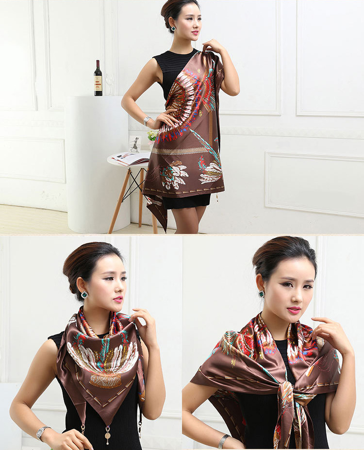 Wholesale silk triangle scarf women
