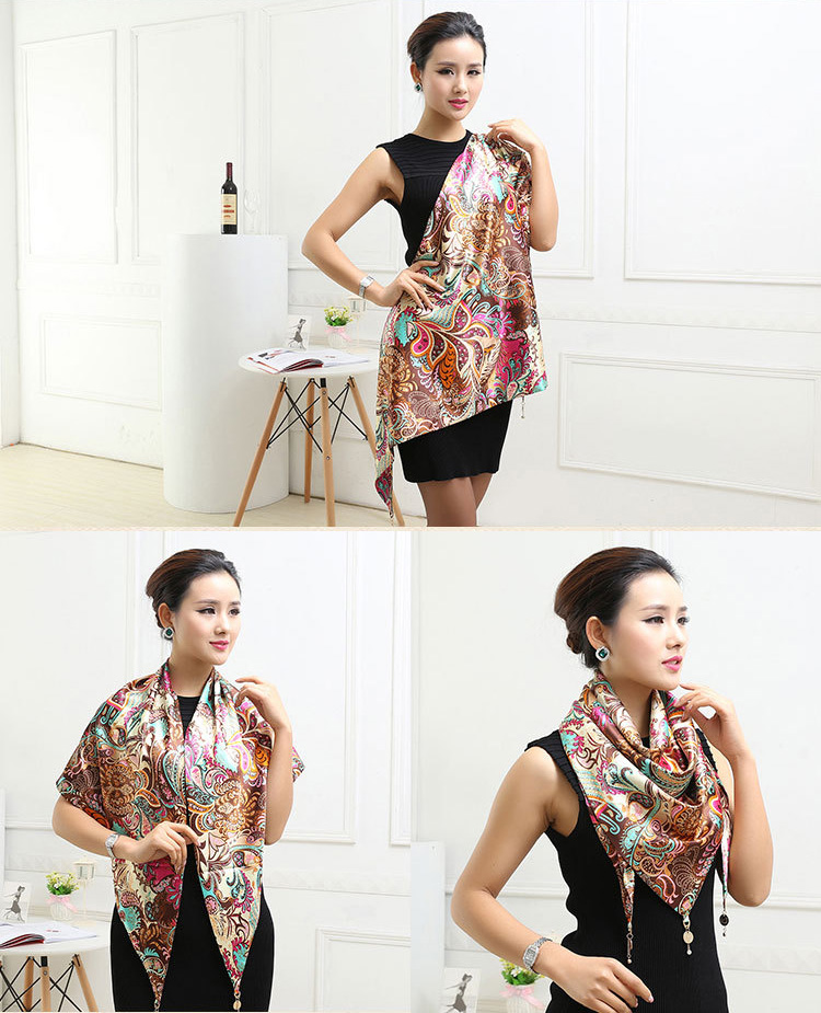 Wholesale silk triangle scarf women