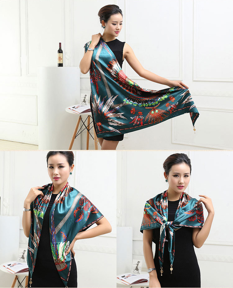Wholesale silk triangle scarf women