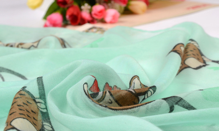 Wholesale owl viscose scarf