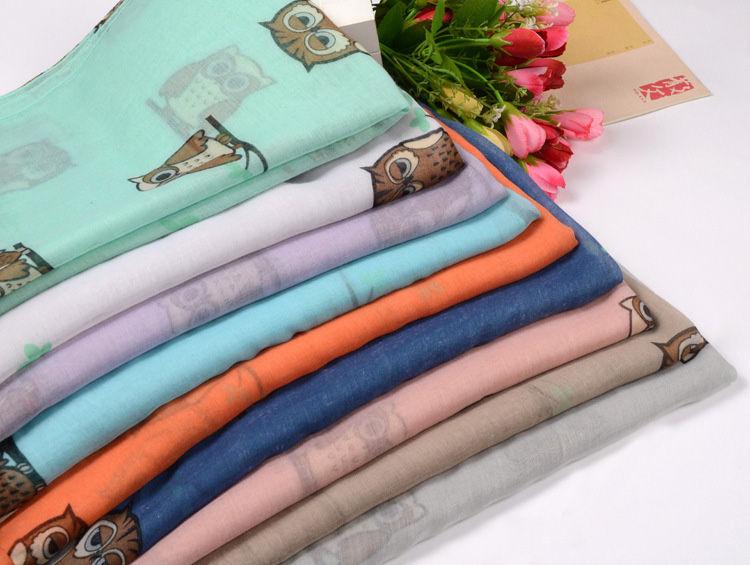 Wholesale owl viscose scarf