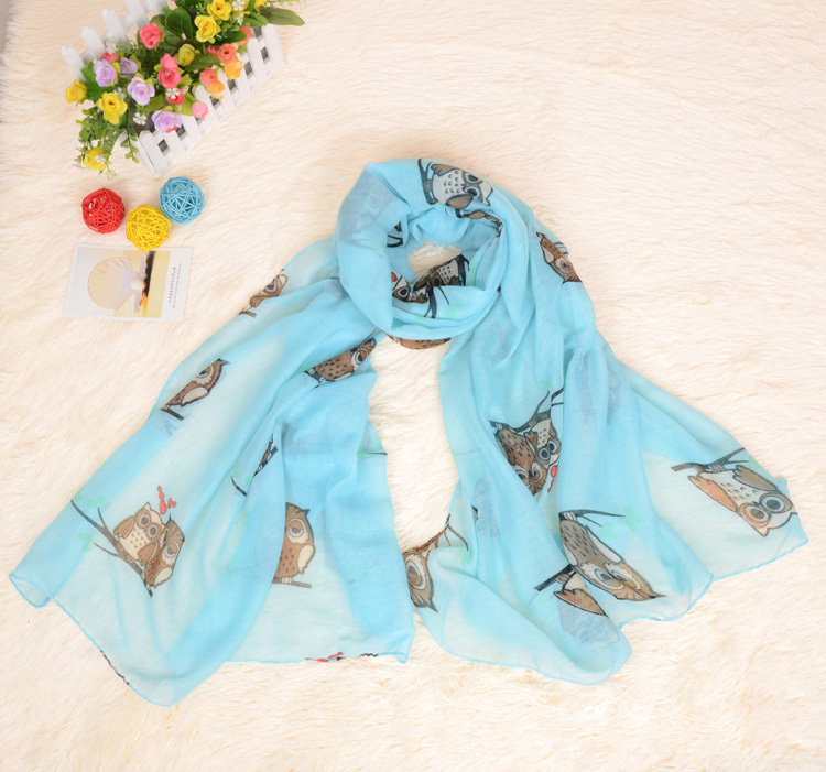 Wholesale owl viscose scarf