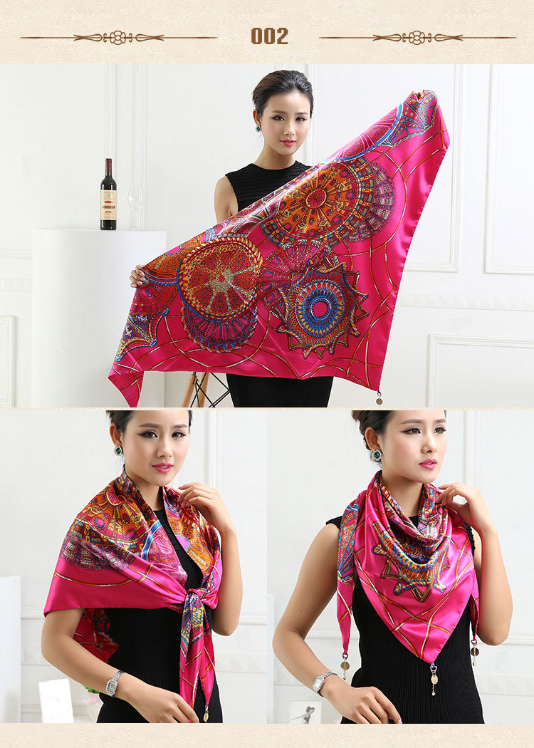 Wholesale triangle silk scarf