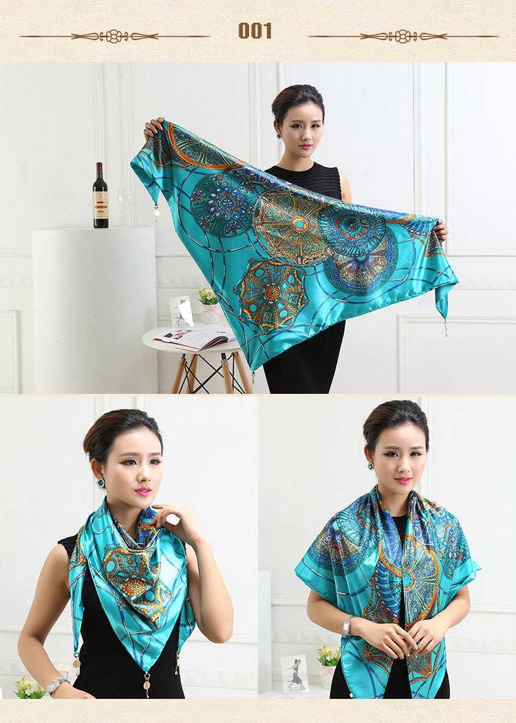 Wholesale triangle silk scarf