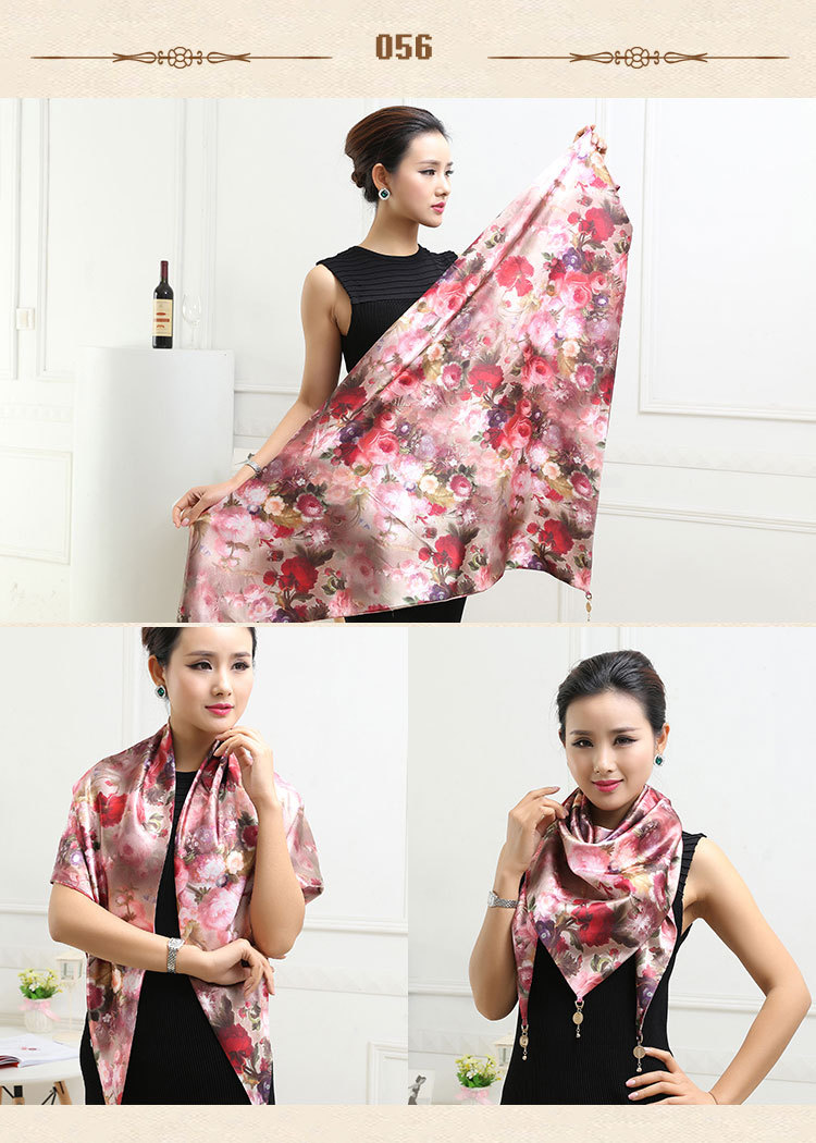 Wholesale triangle silk women scarf