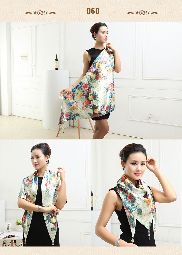 Wholesale triangle silk women scarf