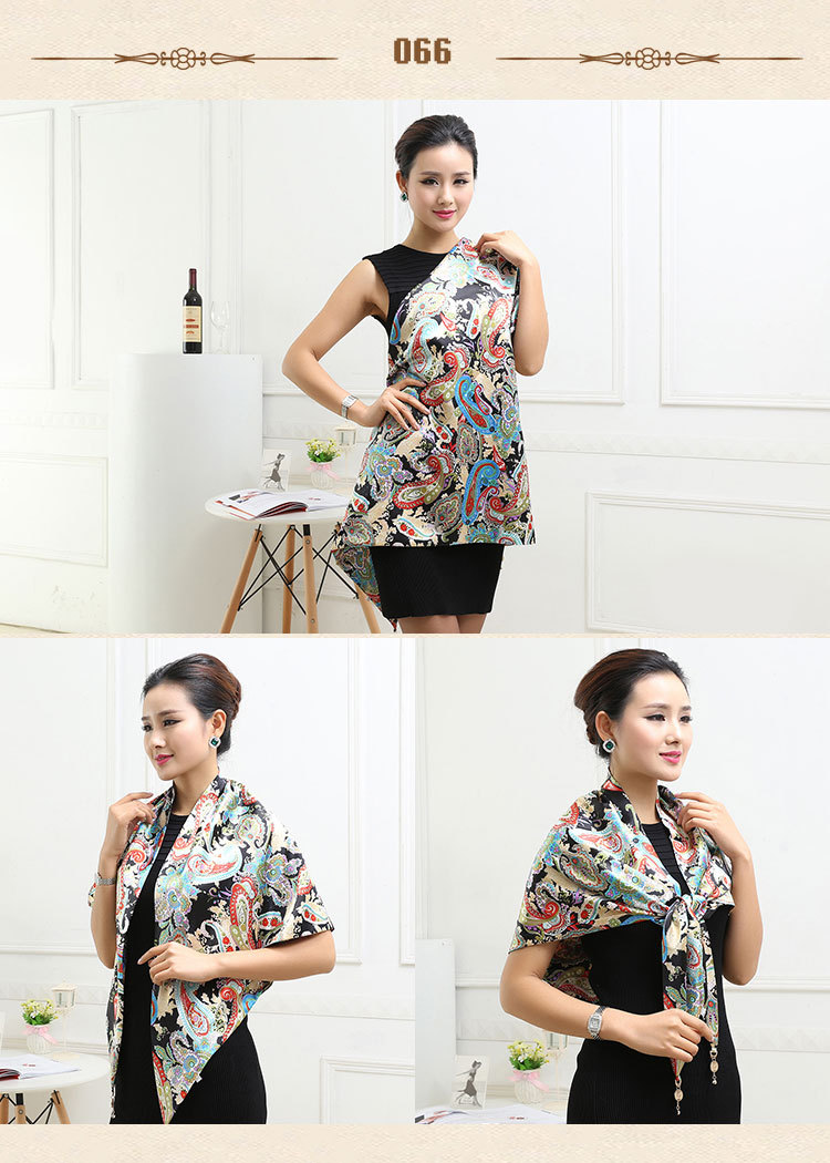 Wholesale triangle silk women scarf
