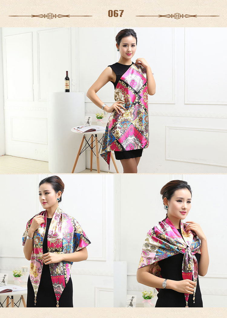 Wholesale triangle silk women scarf