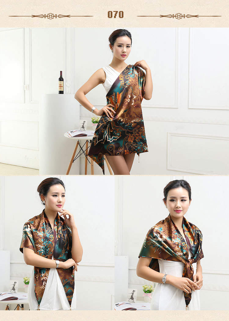 Wholesale triangle silk women scarf