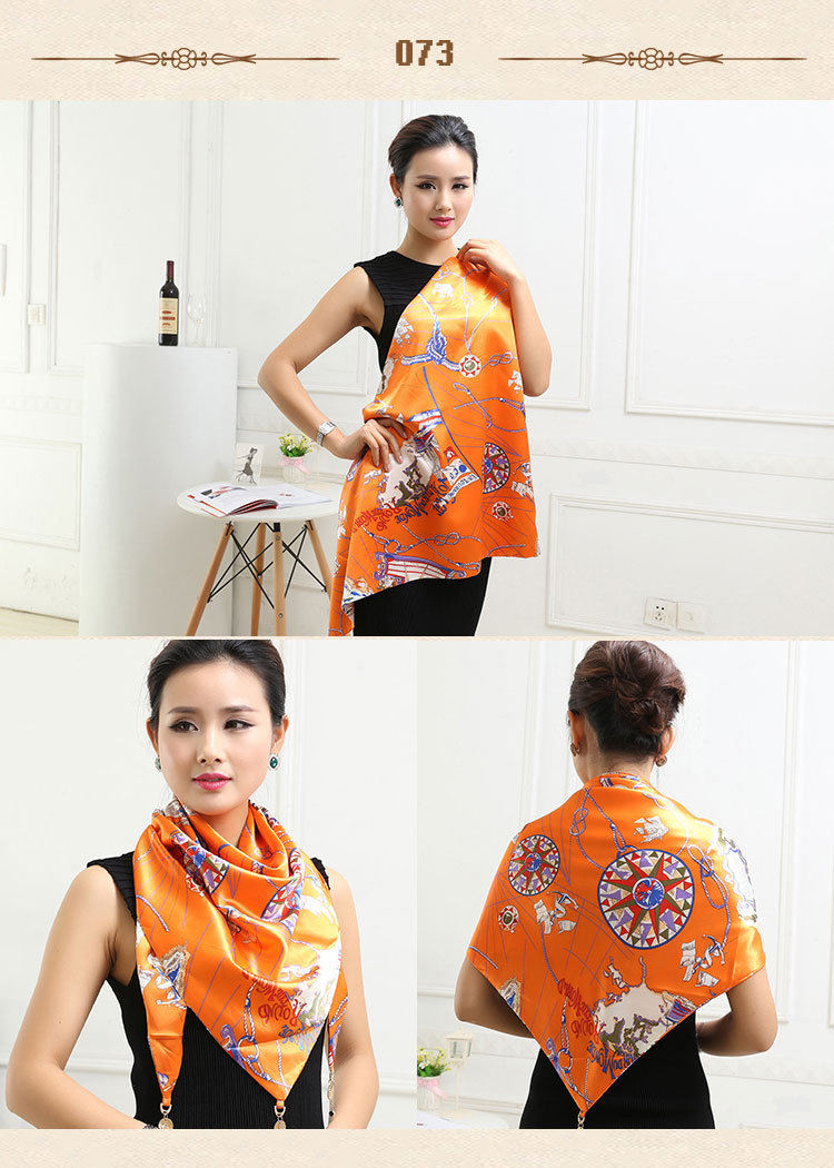 Wholesale triangle silk women scarf
