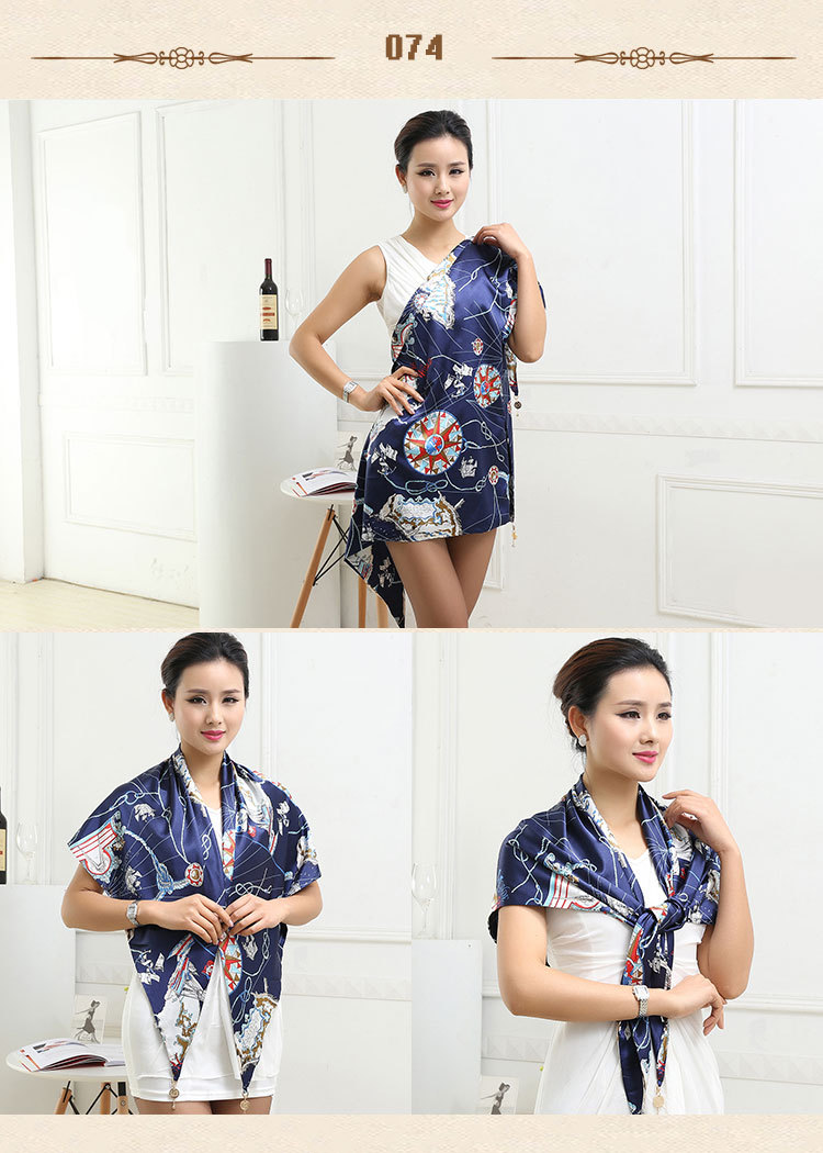 Wholesale triangle silk women scarf