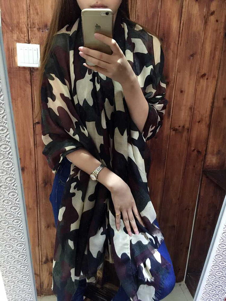Wholesale camouflage printed scarf pattern