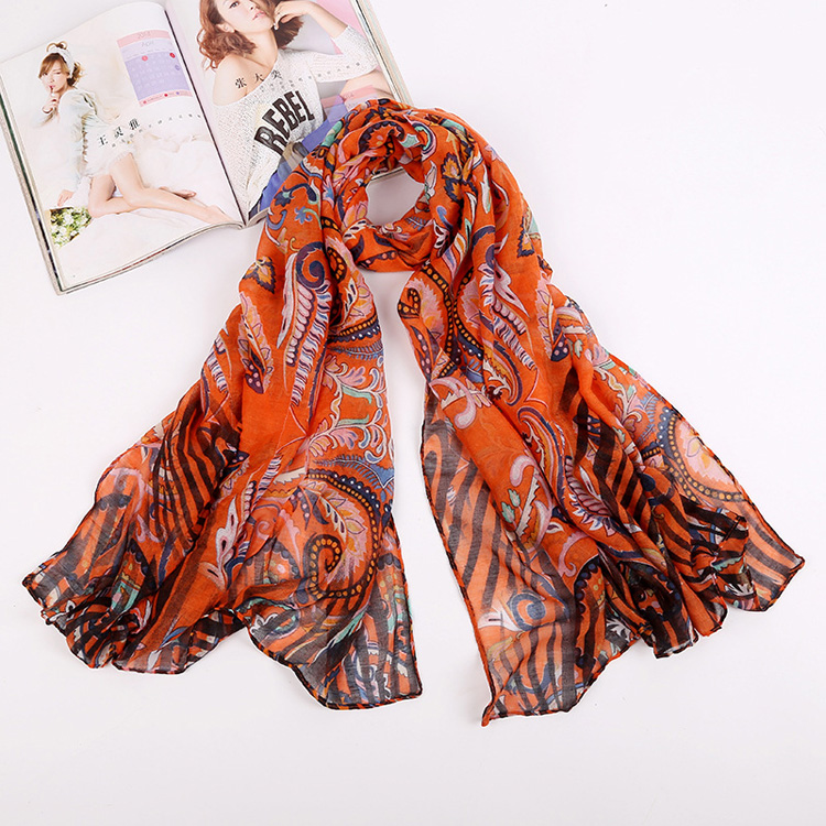 Wholesale cashew flowers viscose scarf