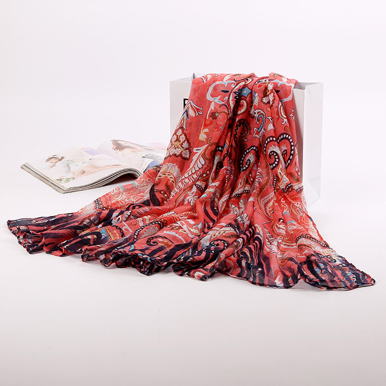 Wholesale cashew flowers viscose scarf