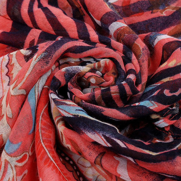 Wholesale cashew flowers viscose scarf