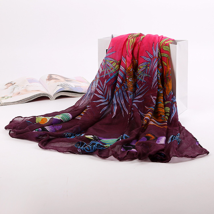 Wholesale scarf printed viscose