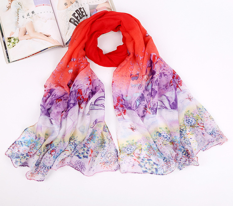 Wholesale long viscose linen scarf