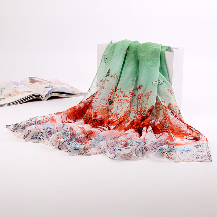 Wholesale long viscose linen scarf