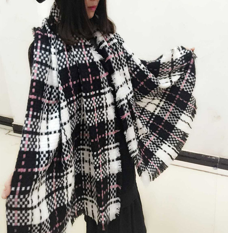 Wholesale plaid cashmere shawl
