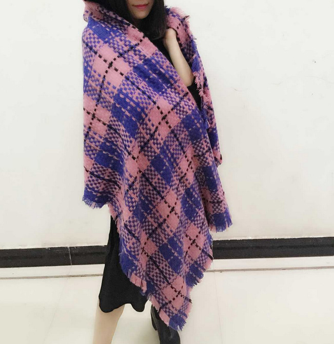 Wholesale plaid cashmere shawl