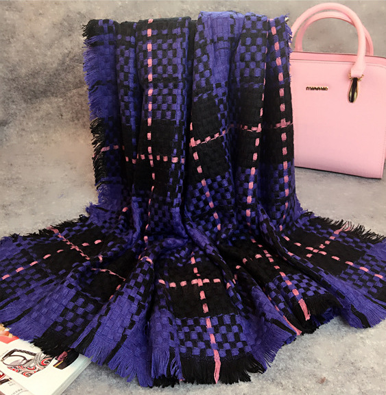 Wholesale plaid cashmere shawl