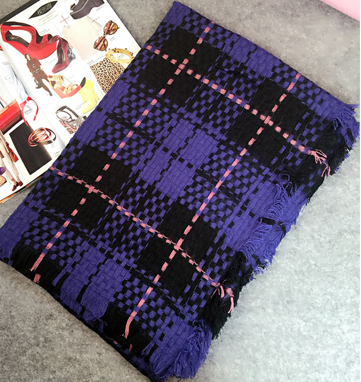 Wholesale plaid cashmere shawl
