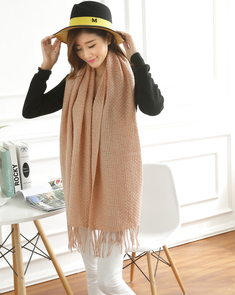 Wholesale fringed cashmere scarf women