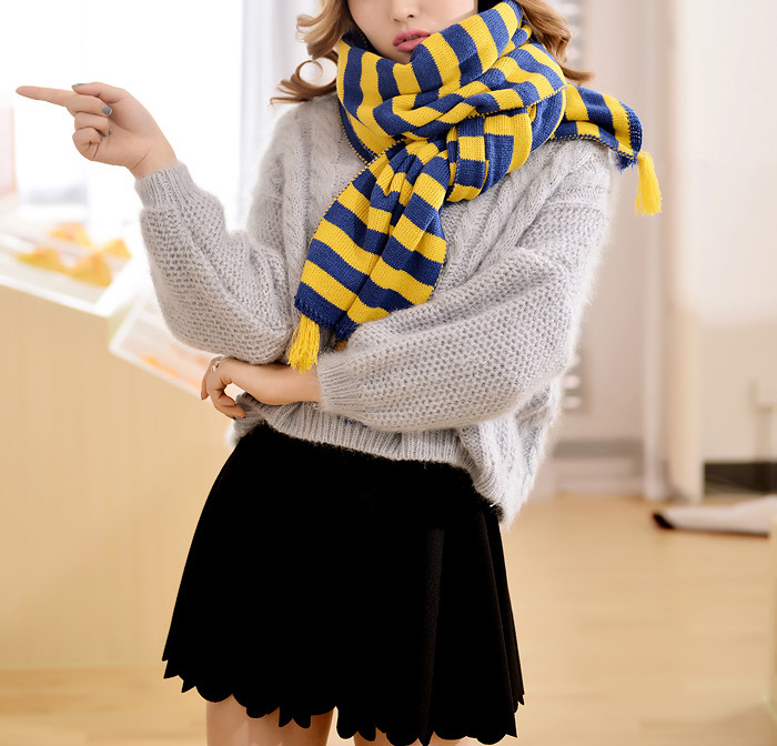 Wholesale striped wool scarf