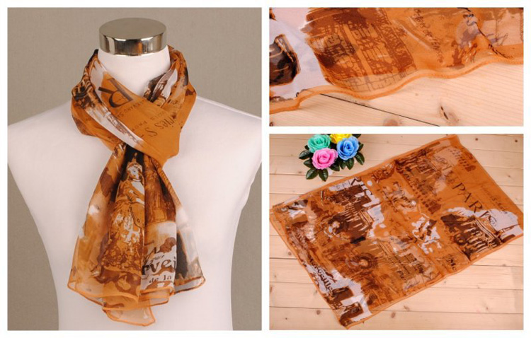 Wholesale georgette printed scarf
