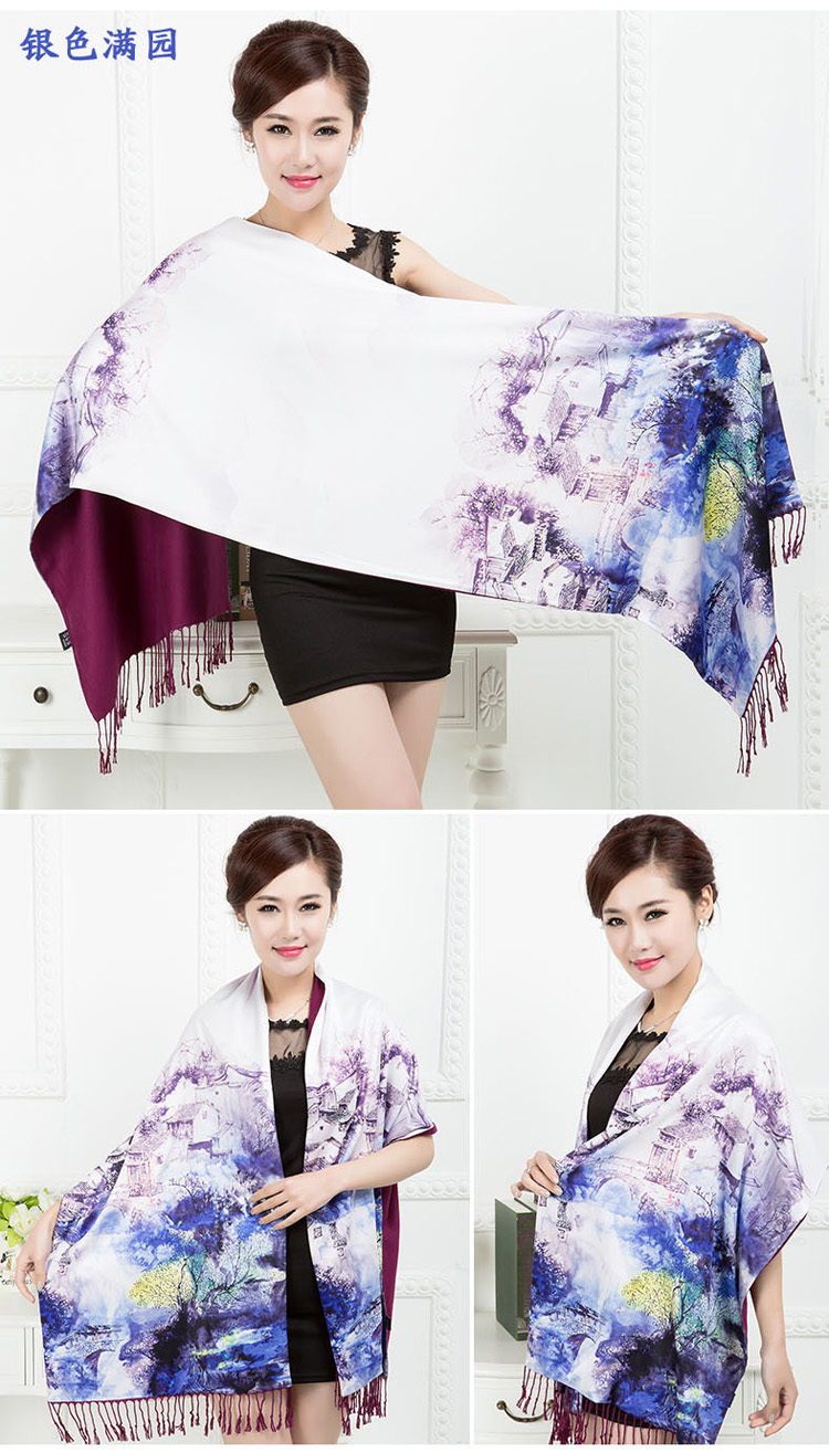 Wholesale silk digital printing scarf