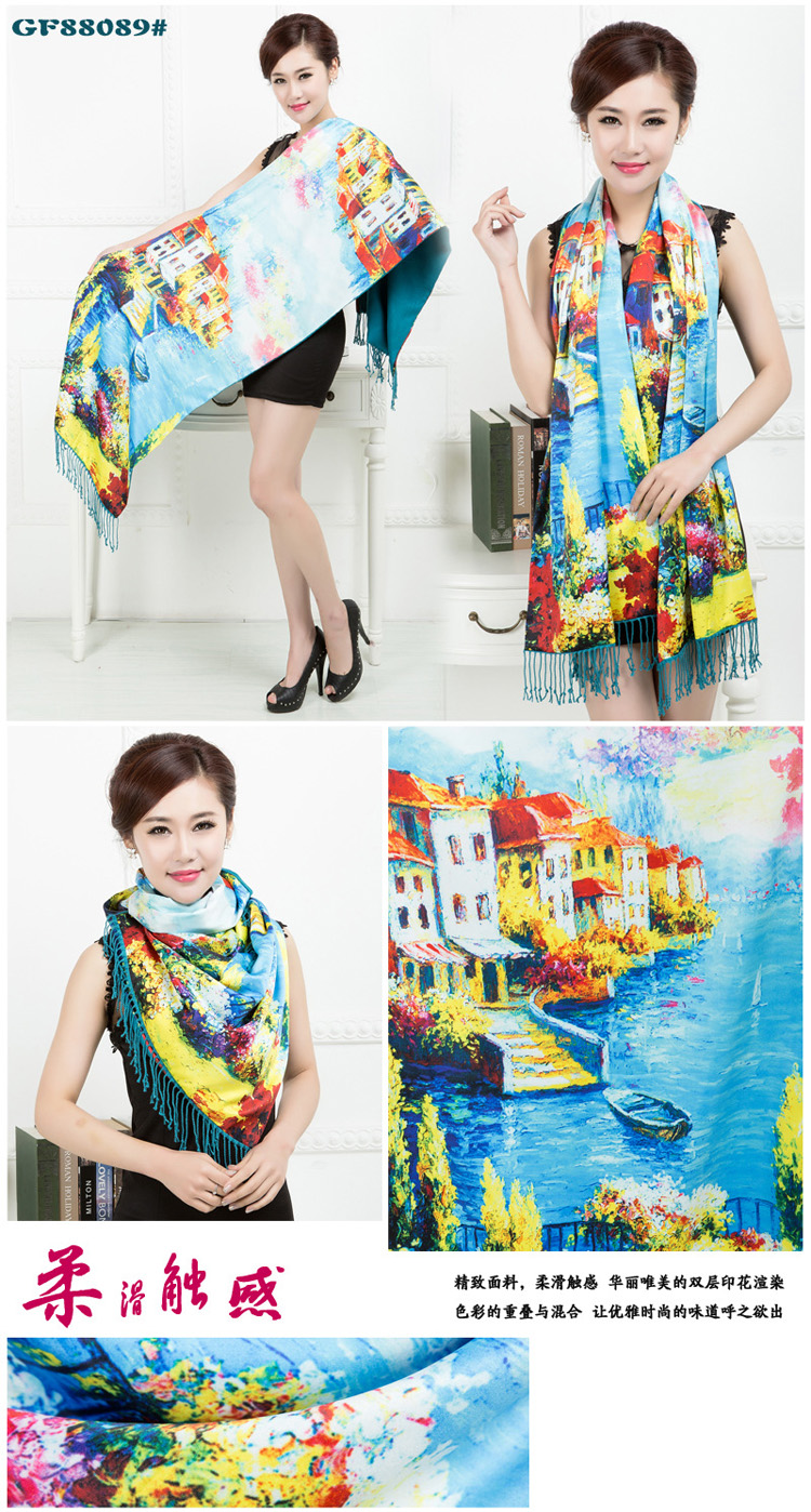 Wholesale silk digital printing scarf