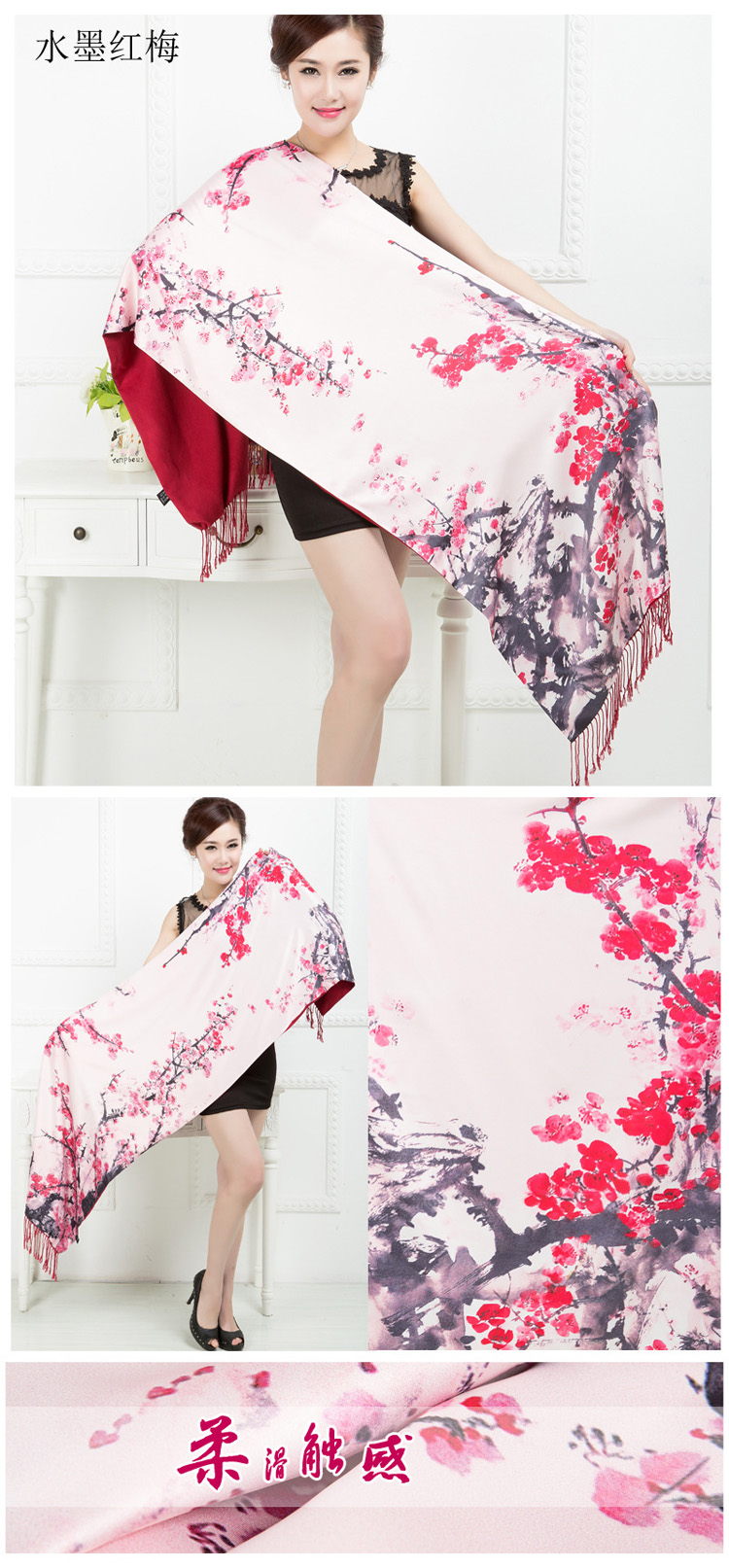 Wholesale silk digital printing scarf
