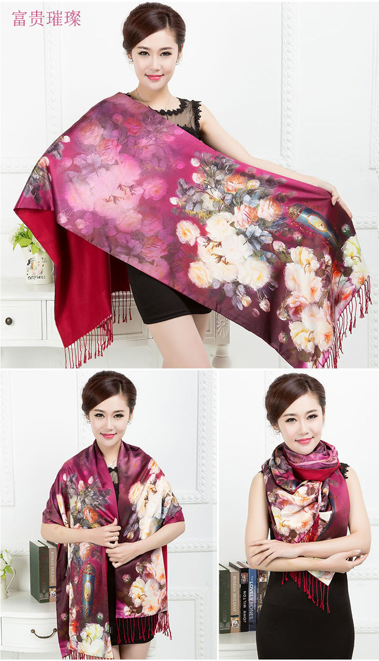 Wholesale silk digital printing scarf