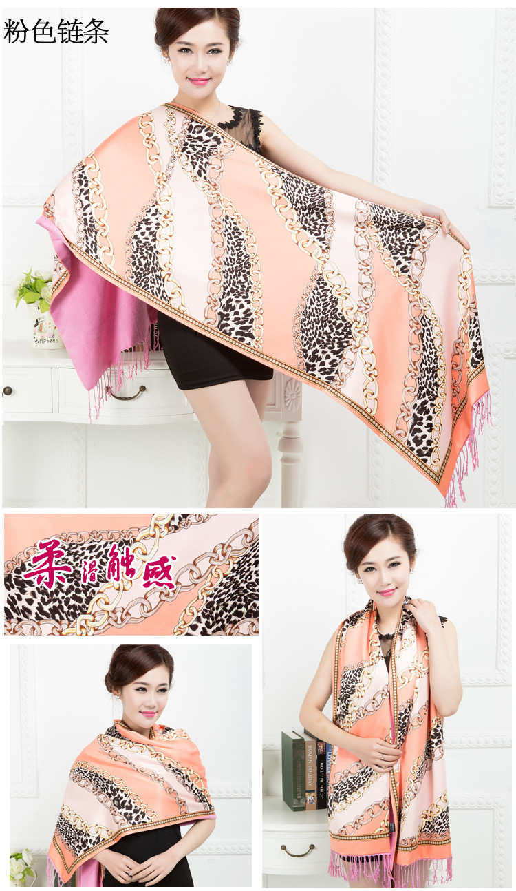 Digital print silk fabric scarf