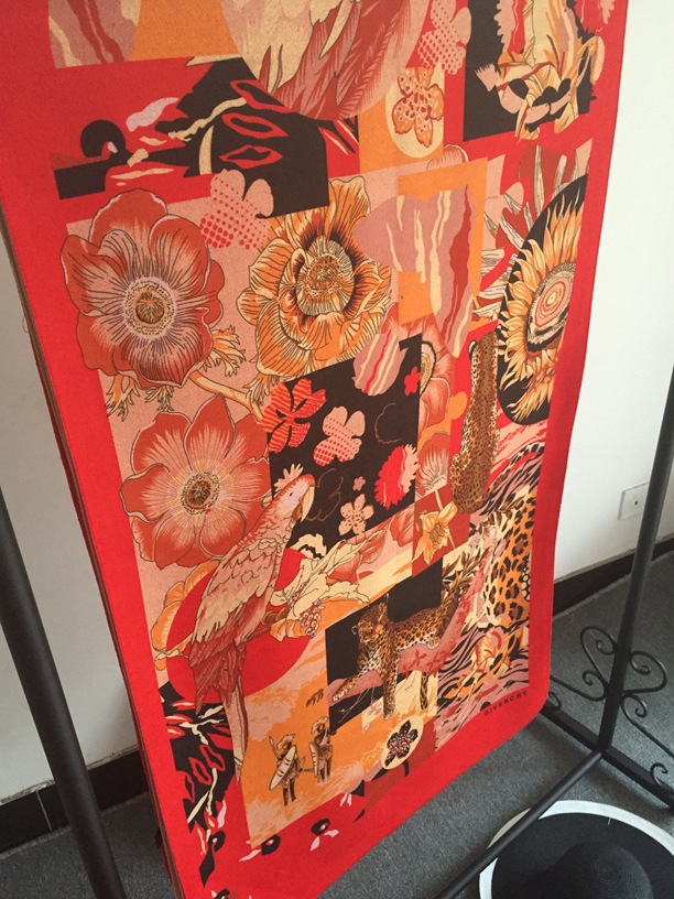 Warm scarf machine embroidery design