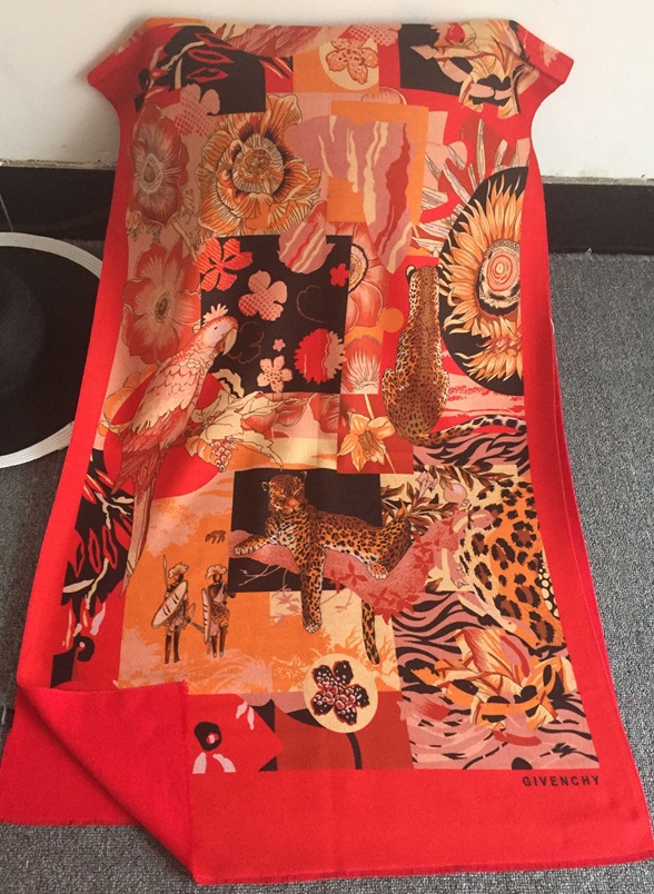 Warm scarf machine embroidery design