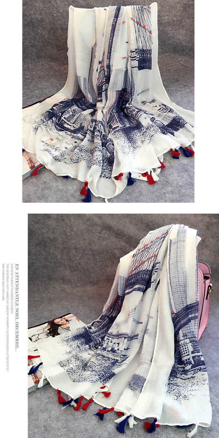 Wholesale viscose fringed scarf