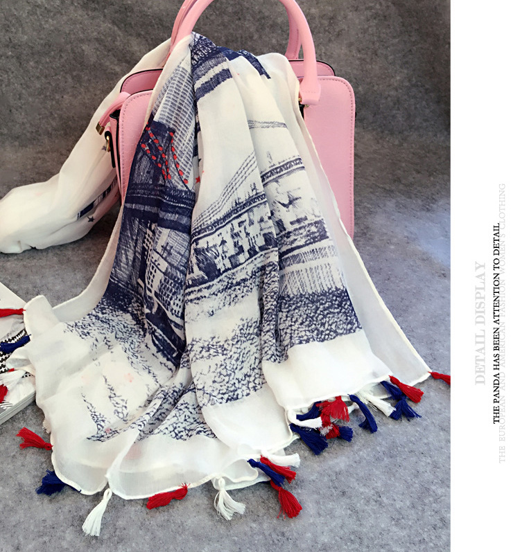 Wholesale viscose fringed scarf