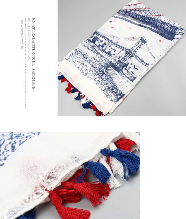 Wholesale viscose fringed scarf