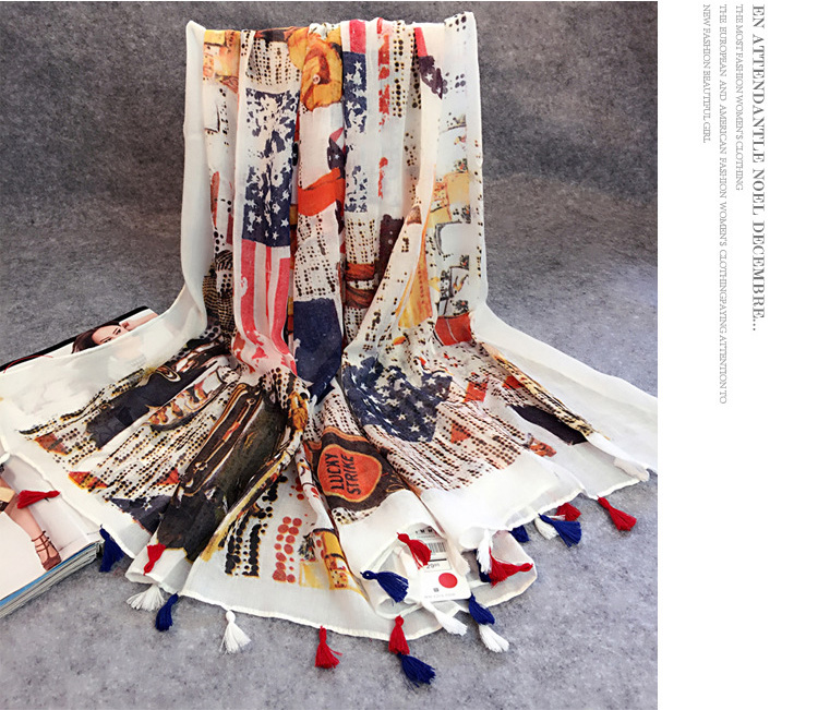 Wholesale plaid fringed viscose scarf