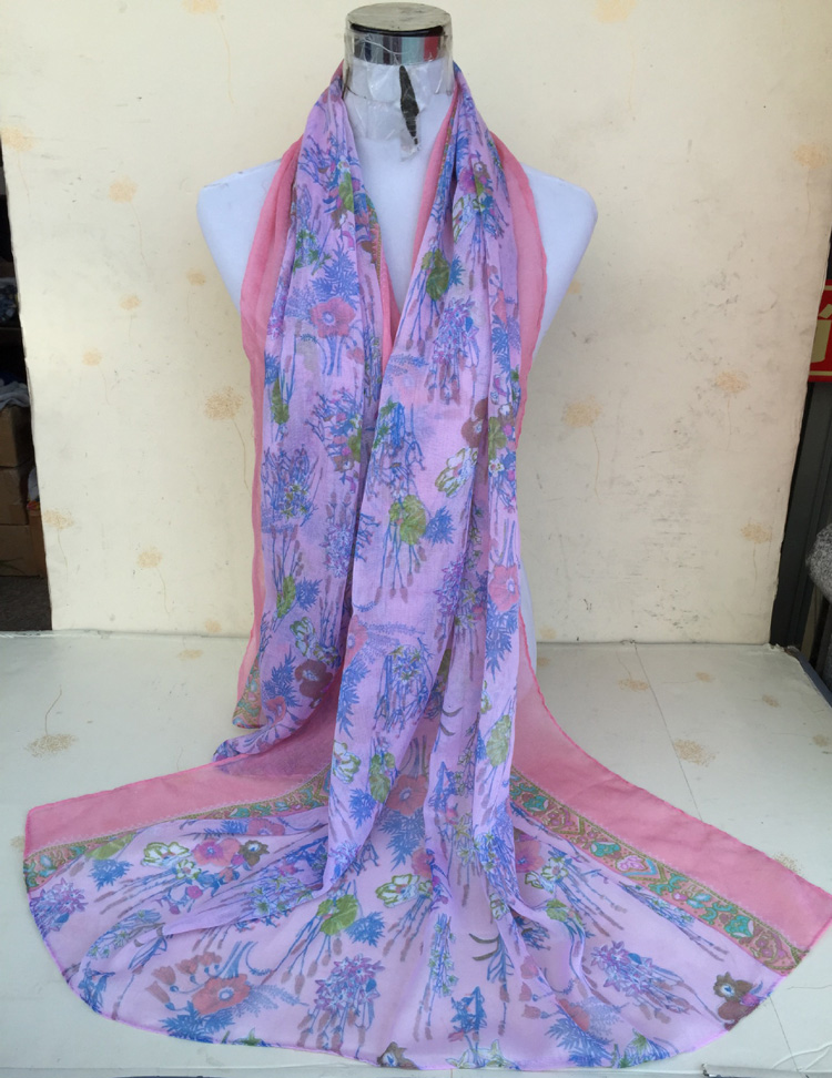 Floral viscose scarf wholesale