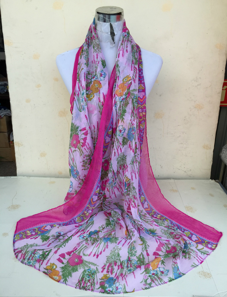 Floral viscose scarf wholesale