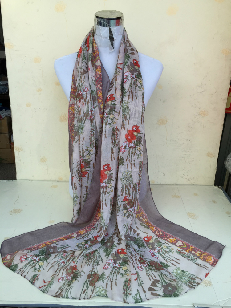 Floral viscose scarf wholesale
