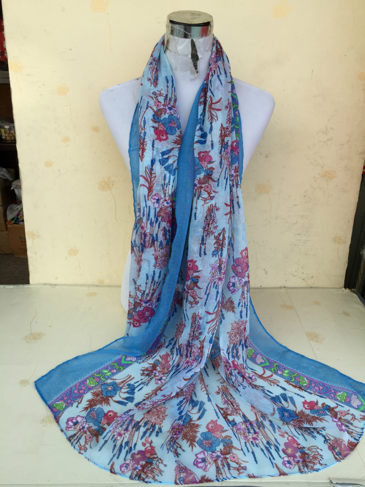 Floral viscose scarf wholesale