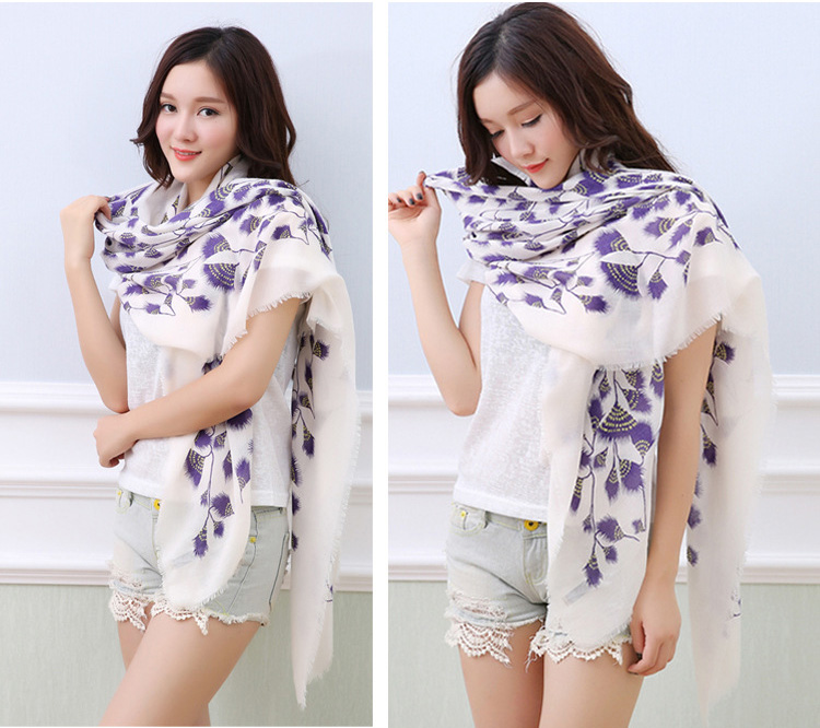 Wholesale silk cotton women scarf