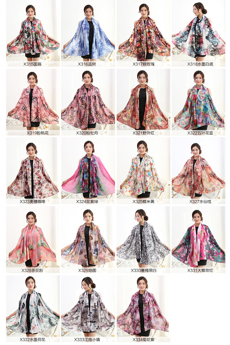 Wholesale satin silk scarf women