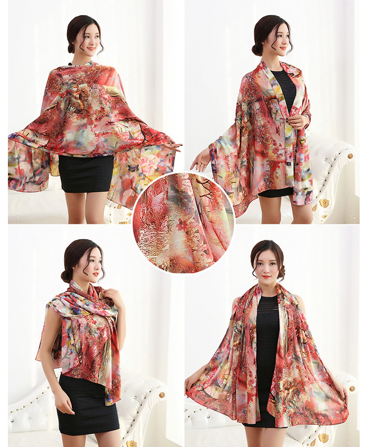 Wholesale satin silk scarf women