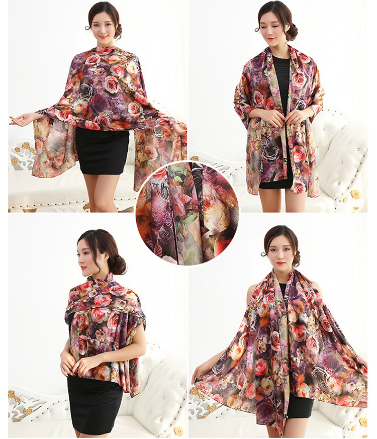 Wholesale satin silk scarf women